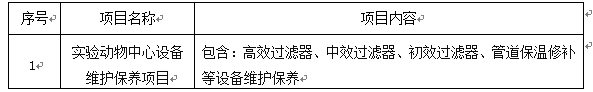 宁夏医科大学实验动物中心设备维护保养项目招标公告