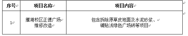 宁夏医科大学雁湖校区正德广场维修改造项目